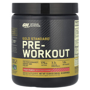 Optimum Nutrition Pré-treino Gold Standard Ponche de Frutas 300 g (1058 oz)