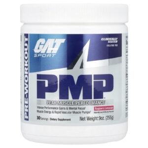 GAT Sport PMP Pré-Treino Limonada de Framboesa 255 g (9 oz)