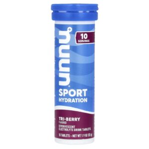 Nuun Sport Hydration Bebida Efervescente de Eletrólitos Tri-Berry 10 Comprimidos