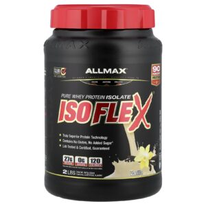 ALLMAX ISOFLEX® Isolado de Whey Protein Puro Baunilha 907 g (2 lbs)