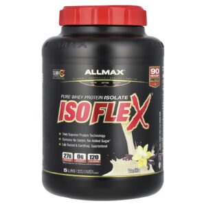 ALLMAX ISOFLEX® Isolado de Proteína Whey Pura Baunilha 227 kg (5 lb)