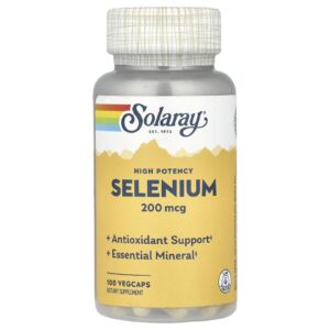 Solaray Selênio 200mcg 100 cápsulas vegetais