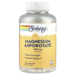 Solaray Magnesium Asporotate™ 180 VegCaps (200 mg por Cápsula)