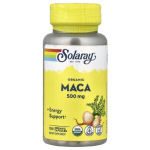 Solaray Maca-Peruana Orgânica 500 mg 100 Cápsulas Orgânicas