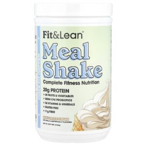 Fit & Lean Shake para Refeições Nutrição Fitness Completa Sorvete de Baunilha 440 g (097 lb)