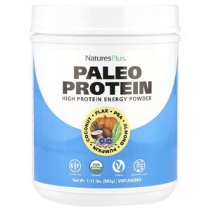 NaturesPlus Proteína Paleo em Pó Sem Sabor e Sem Açúcar 503 g (111 lb)