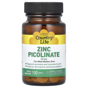 Country Life Picolinato de Zinco 25 mg 100 Comprimidos