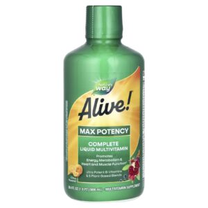Natures Way Alive! Multivitamínico Líquido Completo Máxima Potência Cítrico 900 ml (304 fl oz)