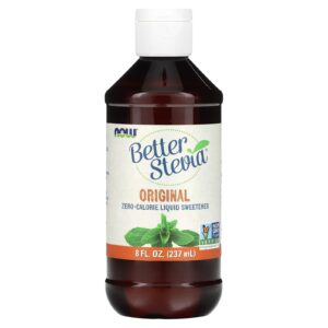 NOW Foods Better Stevia Adoçante Líquido com Zero Calorias Original 237 ml (8 fl oz)