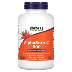 NOW Foods AlphaSorb-C 500 180 Cápsulas Vegetais