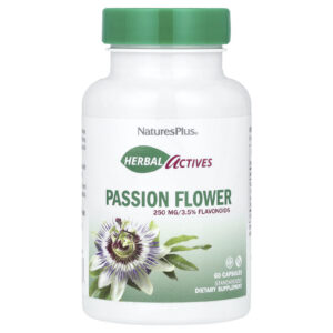 NaturesPlus Ativos herbais flor de maracujá 250 mg 60 cápsulas vegetais