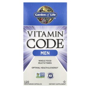 Garden of Life Vitamin Code® Multivitamínico Integral para Homens 120 Cápsulas Vegetarianas
