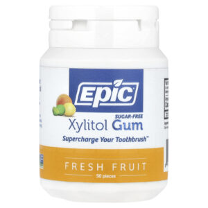 Epic Dental Goma de Xilitol Sem Açúcar Fruta Fresca 50 Unidades