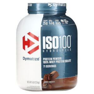 Dymatize ISO100 Hidrolisado 100% de Isolado de Proteína Whey Chocolate Gourmet 23 kg (5 lb)