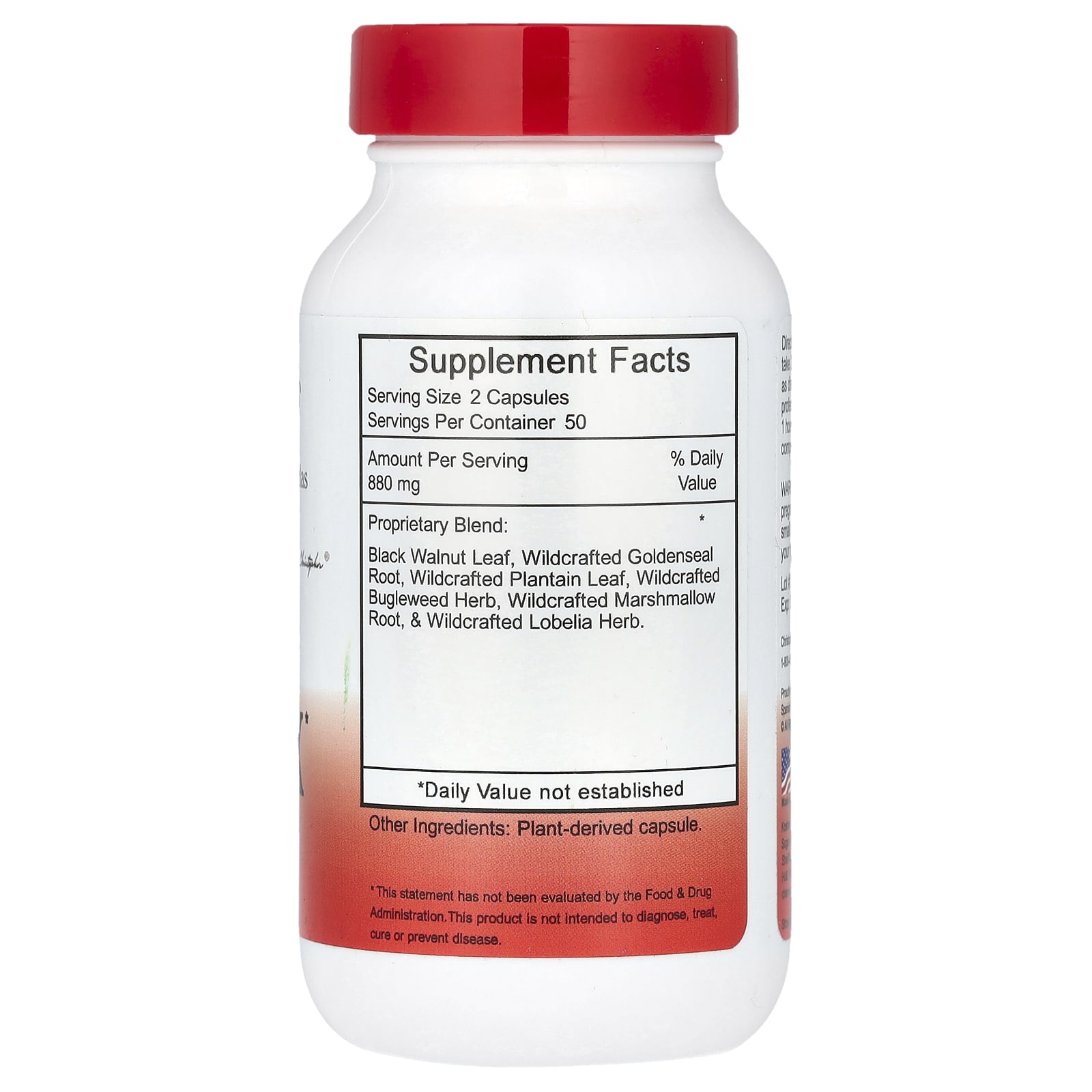 Christophers Original Formulas X-INFX 440 mg 100 Cápsulas Vegetarianas (880 mg por Cápsula) - Imagem 2