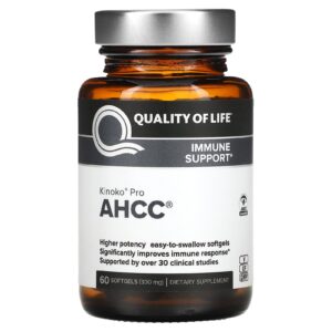 Quality of Life AHCC RX 300 mg 60 Cápsulas Softgel