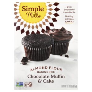 Simple Mills Mistura para Panificação de Farinha de Amêndoas Muffin e Bolo de Chocolate 318 g (112 oz)