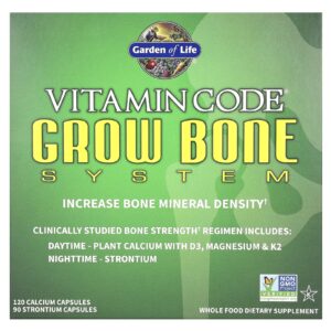 Garden of Life Vitamin Code Grow Bone System Programa de 2 Porções