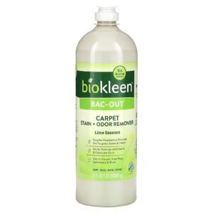 Biokleen Bac-Out Removedor de Manchas de Carpete + Odor Essência de Limão 946 ml (32 fl oz)