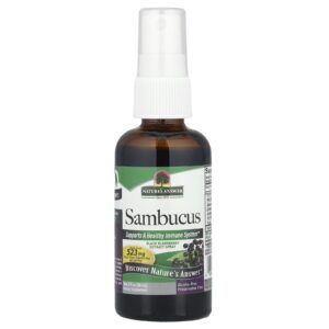 Natures Answer Sambucus Spray de Extrato de Sabugueiro Preto Sem Álcool 60 ml (2 fl oz)
