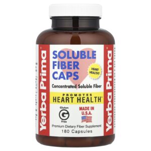 Yerba Prima Cápsulas de Fibras Solúvel 180 Cápsulas
