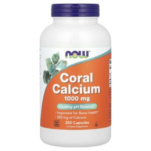 NOW Foods Coral Cálcio 1.000 mg 250 Cápsulas Vegetais