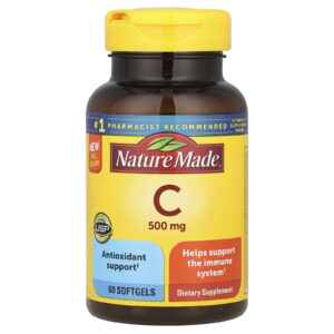 Nature Made Vitamina C 500 mg 60 Cápsulas Softgel