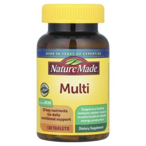 Nature Made Multivitamínico com Ferro 130 Comprimidos
