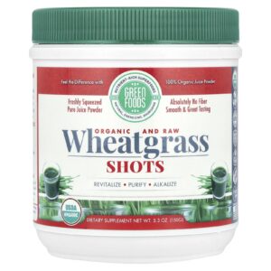 Green Foods Shots de Grama de Trigo Orgânica e Crua 150 g (53 oz)