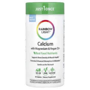 Rainbow Light Cálcio com Magnésio e Vitamina D3+ 90 Comprimidos