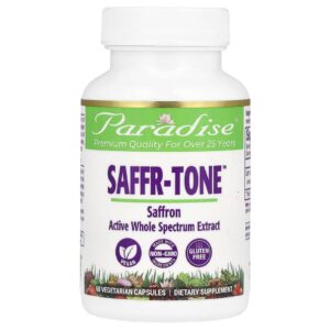 Paradise Herbs Saffr-Tone 15 mg 60 Cápsulas Vegetarianas