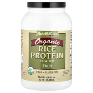 NutriBiotic Proteína de Arroz Orgânico em Pó Comum 136 kg (3 lb)