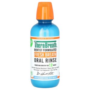 TheraBreath Enxaguante Bucal para Hálito Fresco Menta Revigorante 473 ml (16 fl oz)