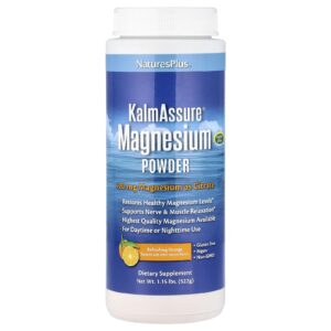NaturesPlus KalmAssure® Magnésio em Pó Laranja Refrescante 522 g (115 lb)