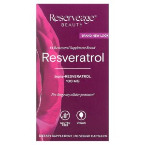 Reserveage Beauty Resveratrol 100 mg 60 Veggie Capsules