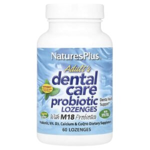 NaturesPlus Pastilhas Probióticas para Cuidados Dentários para Adultos Hortelã-pimenta 60 Pastilhas
