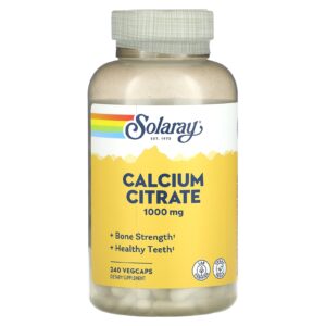 Solaray Citrato de Cálcio 240 VegCaps (250 mg por Cápsula)