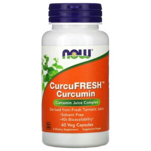 NOW Foods Curcumina CurcuFresh 500 mg 60 Cápsulas Vegetais