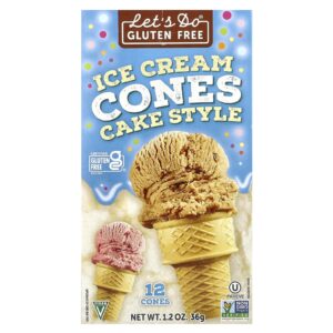 Edward & Sons Cones para Sorvete sem Glúten Estilo Bolo 12 Cones