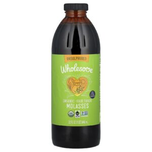 Wholesome Sweeteners Melados Orgânicos Não-Sulfurados frasco de 32 oz (944 ml)