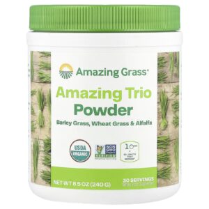 Amazing Grass Amazing Trio em Pó Grama de Cevada Grama de Trigo e Alfafa 240 g (85 oz)