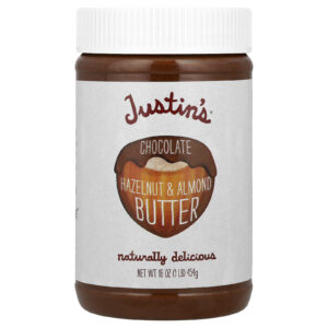 Justins Nut Butter Chocolate com Avelã e Manteiga de Amêndoa 454 g (16 oz)