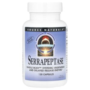 Source Naturals Serrapeptase 120 Cápsulas (60.000 SPU por Cápsula)