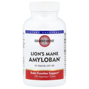 Mushroom Wisdom Juba de leão Amyloban® 180 Comprimidos Vegetarianos