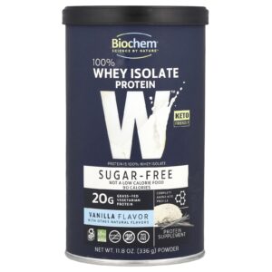 Biochem 100% Proteína Whey Isolada Sem Açúcar Baunilha 336 g (118 oz)