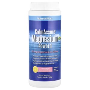 NaturesPlus Magnésio em Pó Kalmassure® Limonada Rosa Refrescante 408 g (09 lb)
