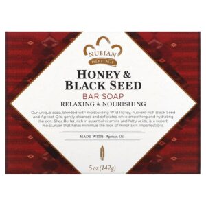 Nubian Heritage Sabonete em Barra de Mel e Cominho Preto 5 oz (142 g)