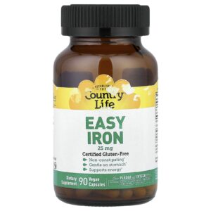 Country Life Easy Iron 25 mg 90 Cápsulas Veganas