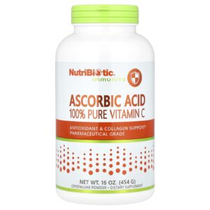 NutriBiotic Imunidade Ácido Ascórbico Vitamina C 100% Pura Pó Cristalino 454 g (16 oz)