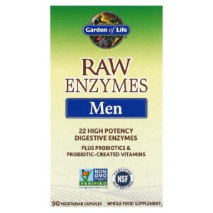 Garden of Life Enzimas RAW Homens 90 Cápsulas Vegetarianas
